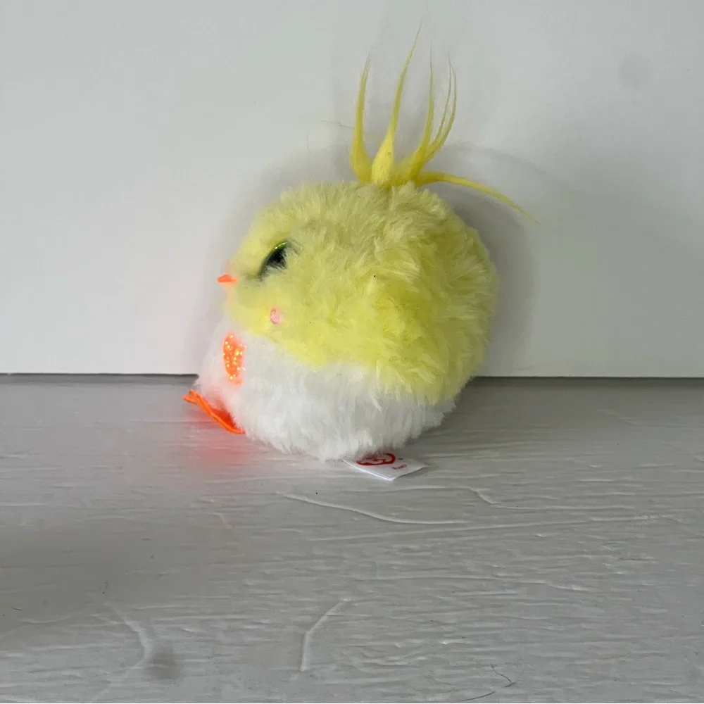 TY Puffies Eggy Beanie Ball Chick Easter Spring Beanbag Plush